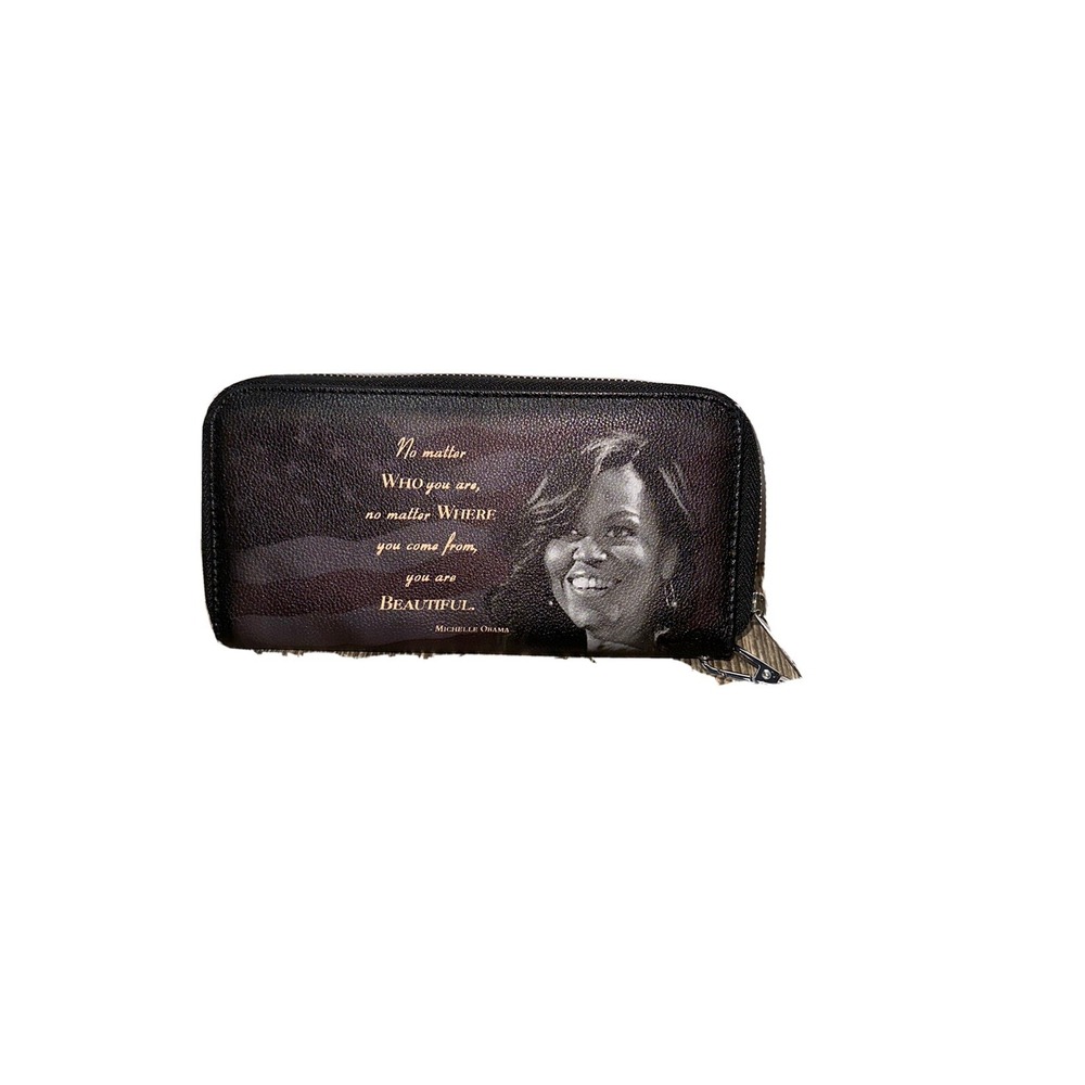 michelle obama faux leather clutch bradford exchange Collectible Presidential